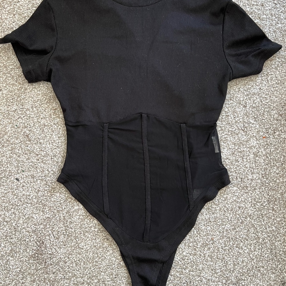 Black Mesh Bodysuit